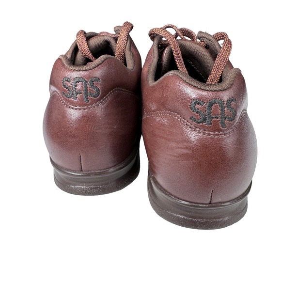 SAS High Street-Y Sneaker Lace Up Perforated Leather Low‎ Top Brown Size 7 - Picture 3 of 11